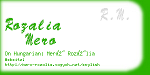 rozalia mero business card